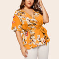 Elegante Chiffon-Bluse mit V-Ausschnitt – Alina