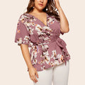 Elegante Chiffon-Bluse mit V-Ausschnitt – Alina
