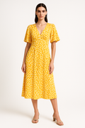 Blumenkleid Damen Schlankmachend Sommer Elegant – Sophia