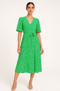 Blumenkleid Damen Schlankmachend Sommer Elegant – Sophia