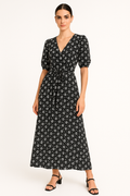 Blumenkleid Damen Schlankmachend Sommer Elegant – Sophia