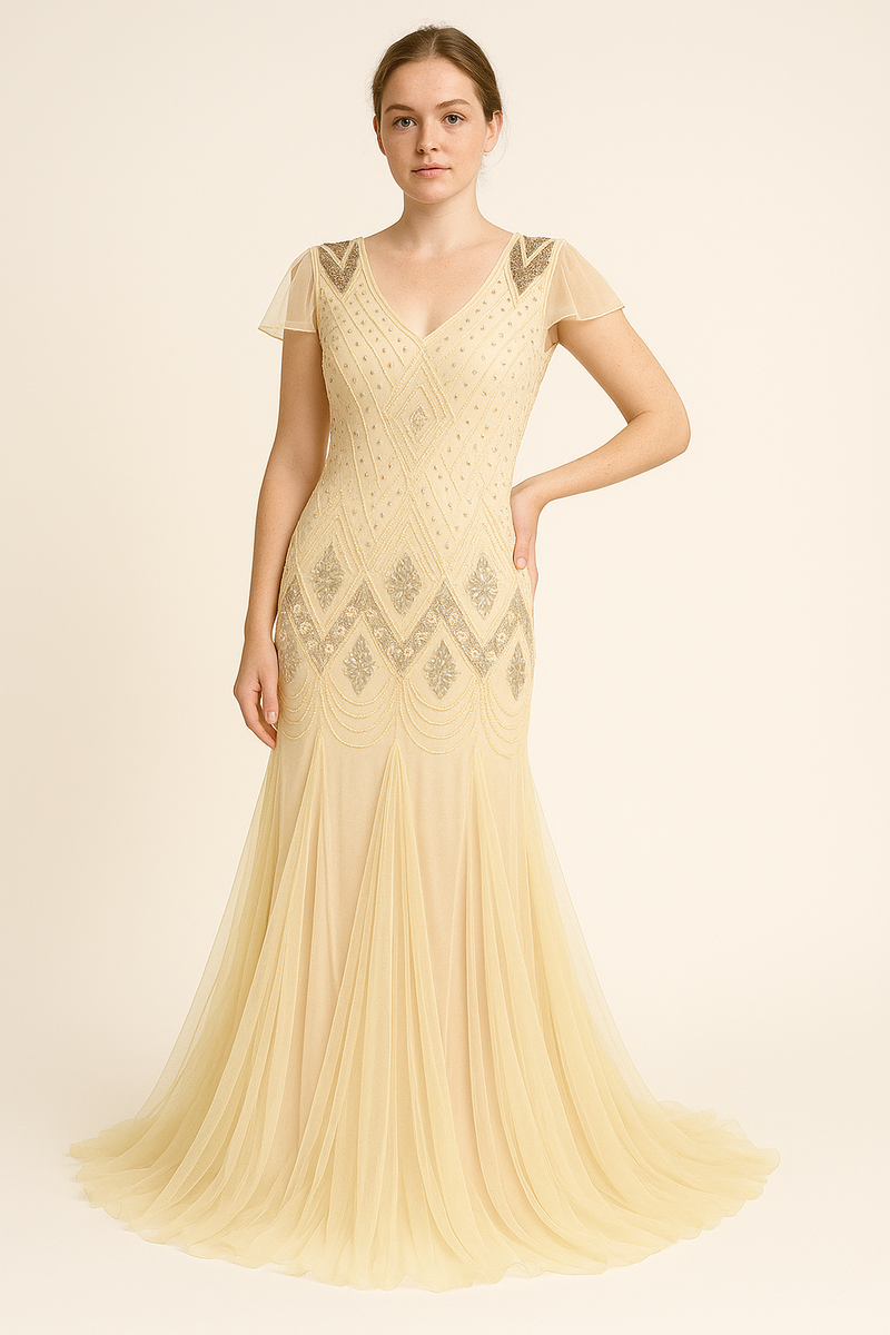 Flapper-Kleid mit Pailletten für 20er Jahre Party – Clara