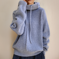 Damen Pullover Merinowolle mit Kapuze Elegant Warm – Clara