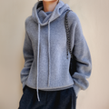 Damen Pullover Merinowolle mit Kapuze Elegant Warm – Clara