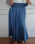 Damen Weite Hose Sommer Raffung Elegant Komfort – Malessa
