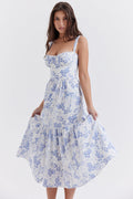 Geblümtes Midikleid aus Baumwolle für Damen – Freya