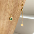 Vintage Edelsteinkette mit Goldbeschichtung – Amara