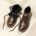 Herren Schnürstiefel Vintage Leder mit Reißverschluss – Elias