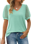 Top Damen Elegant Puffärmel Sommer Look – Anna