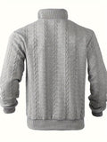 Herren Vintage Pullover Warm Stehkragen mit Reißverschluss - Anton