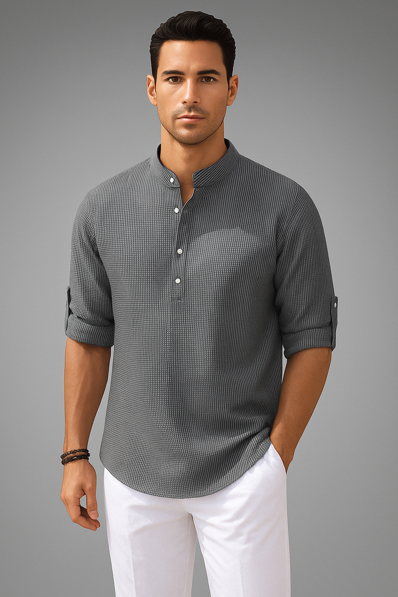Herren Sommerhemd Slim Fit Baumwolle Atmungsaktiv – Reinhard