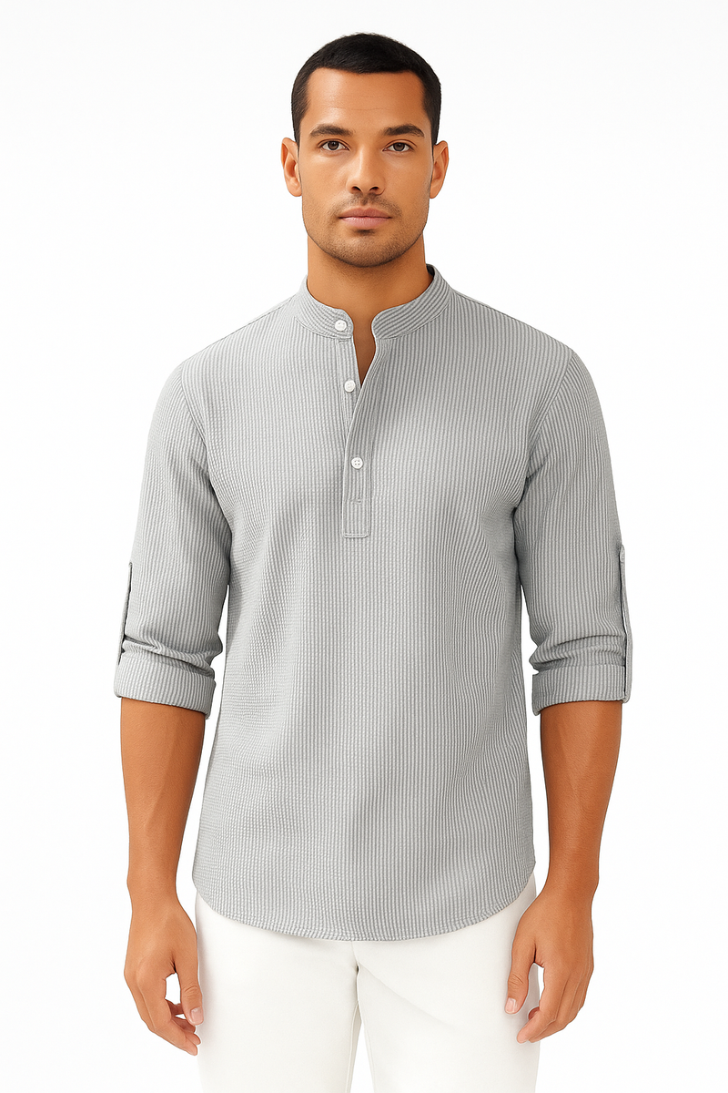 Herrenhemd Sommer Slim Fit Atmungsaktiv Elegant – Lennaro