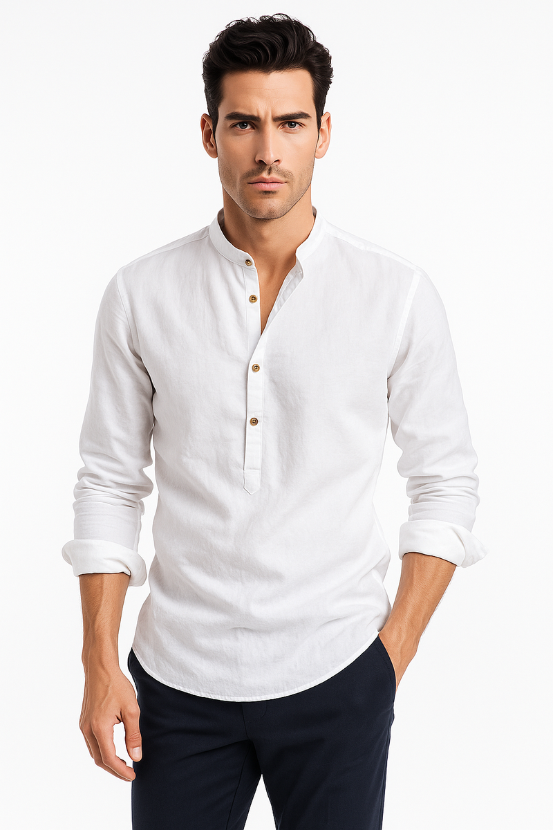 Leichtes Herren-Leinenhemd für den Sommer – Seravio