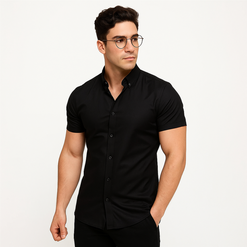 Herren Kurzarm-Sommerhemd – Bequeme, Elegante Passform - Johnvaro