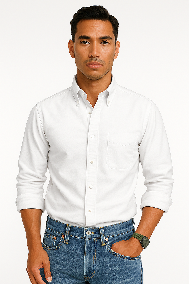 Klassisches Herrenhemd Langarm Elegant Bequem – Maderno