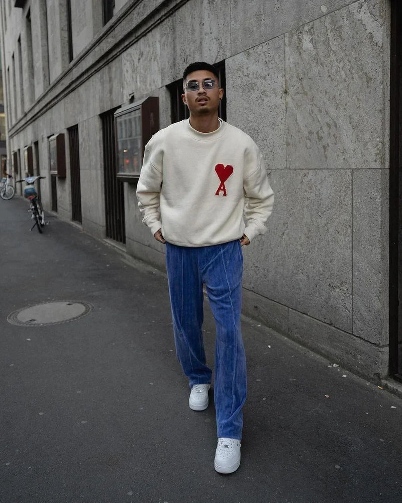 Warmer Unisex-Wollpullover für Winterkleidung – Alban