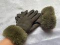 Wildleder Winterhandschuhe mit Kunstfell, warm & stilvoll – Lena