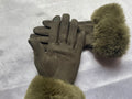 Wildleder Winterhandschuhe mit Kunstfell, warm & stilvoll – Lena