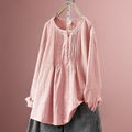 Lockere Damen Bluse mit Faltendesign – Lily