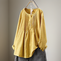 Lockere Damen Bluse mit Faltendesign – Lily