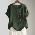 T-Shirt Damen mit Knöpfen locker bequem – Amira