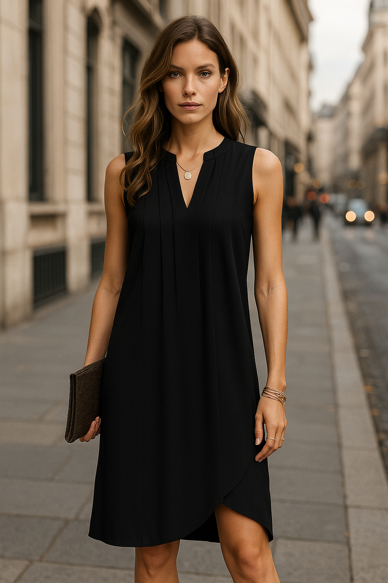 Ärmelloses Sommerkleid mit V-Ausschnitt für Damen – Lena