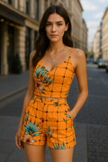 Lässiges Sommer-Set mit Crop-Top & Shorts – Talia