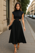 Langes Maxikleid ärmellos rückenfrei für Sommer – Elina