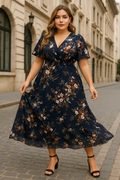 Luftiges Boho-Chiffonkleid in Übergröße für den Sommer – Lena