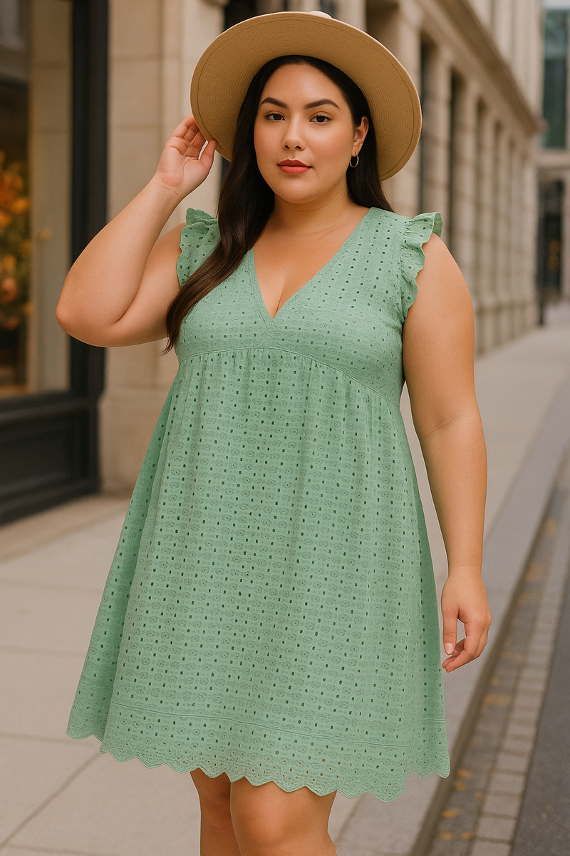 Besticktes Damen-Sommerkleid mit luftiger Passform – Emilia