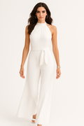 Ärmelloser Damen Overall mit weitem Bein – Lina