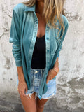 Samtbluse Damen Elegant Zeitlos Langarm – Victoria