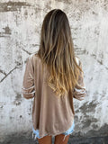 Elegante Damenbluse aus Samt mit langen Ärmeln – Victoria