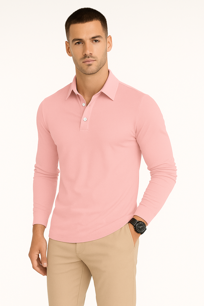 Langarm-Poloshirt Herren – Stilvoll & Bequem für den Alltag – Gideon