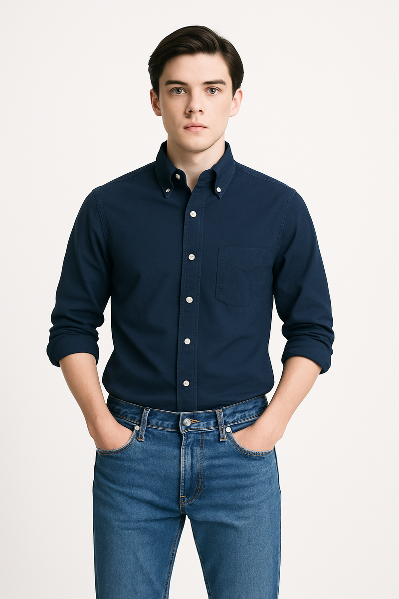 Klassisches Langarmhemd für Herren – stilvoll und bequem – Lorenz