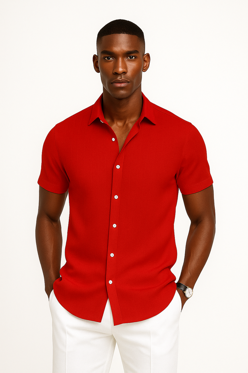 Sommerhemd Herren Kurzarm Leicht Atmungsaktiv – Elviro