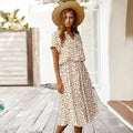 Sommer Midi Kleid mit Print aus Baumwolle – Lina