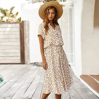 Sommer Midi Kleid mit Print aus Baumwolle – Lina