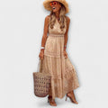 Boho Maxikleid mit Spitze und fließendem Schnitt – Selora