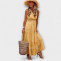 Boho Maxikleid mit Spitze und fließendem Schnitt – Selora