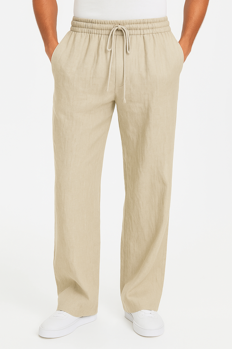 Leinenhose Herren Weit Sommerlook Atmungsaktiv – David