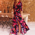 Wickelkleid mit Blumenmuster - Elise