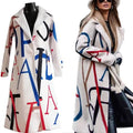 Langer Oversize Wintermantel mit Farbakzenten – Valeria