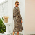 Langärmeliges Kleid Damen – Leopard Muster & Stil – Julia