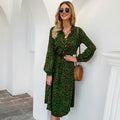Langärmeliges Kleid Damen – Leopard Muster & Stil – Julia