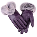 Winter Lederhandschuhe mit Kunstfell – Für Damen