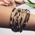Leder Wickelarmband mit Leopardenmuster – Sophia