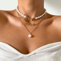 Vintage Perlenkette Mehrlagig Elegant Schmuck Damen – Sofia
