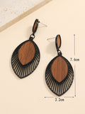Holz Tropfen Ohrringe Boho Chic Schmuck – Lena