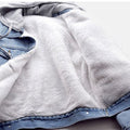 Trendige Oversize-Jeansjacke mit Kaschmirfutter – Ella